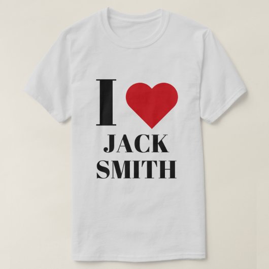 Ik hou van Jack Smith T-shirt (Design voorkant)