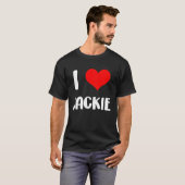 Ik hou van JACKIE valentijn, sorry dames, hart T-shirt (Voorkant volledig)