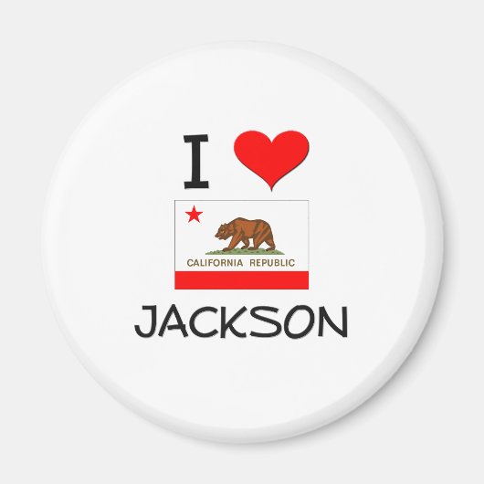 Ik hou van JACKSON California Magneet (Voorkant)