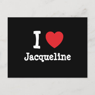 Ik hou van Jacqueline hart T-Shirt Briefkaart