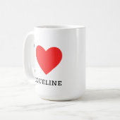 Ik hou van Jacqueline Koffiemok (Voorkant links)