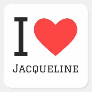 Ik hou van Jacqueline Vierkante Sticker