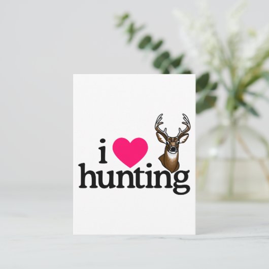 Ik hou van jagen briefkaart (Staand voorkant)