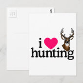 Ik hou van jagen briefkaart (Voorkant / Achterkant)