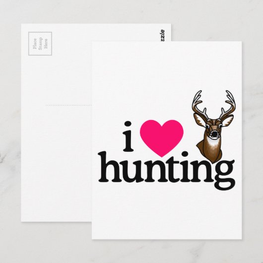 Ik hou van jagen briefkaart (Voorkant / Achterkant)