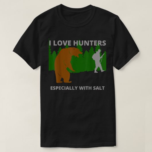 Ik hou van jagers grappig sarcastisch beer kampere t-shirt (Design voorkant)