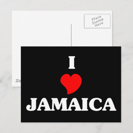 Ik hou van Jamaica Briefkaart (Voorkant / Achterkant)