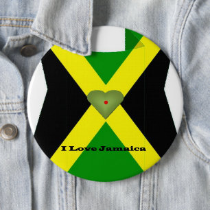 Ik hou van Jamaica, fijne dag en een betere nacht Ronde Button 6,0 Cm