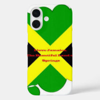 Ik hou van Jamaica | Krachtig Vlag Typografie Kuns
