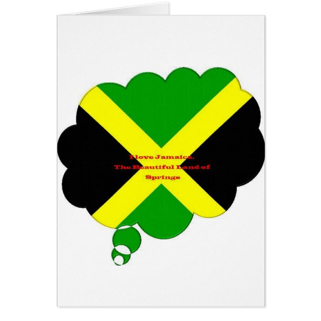 Ik hou van Jamaica nationale vlag kleuren (Voorkant)