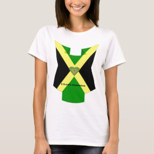 Ik hou van Jamaica nationale vlag kleuren patroon  T-shirt