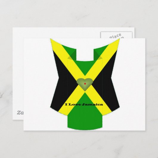 Ik hou van Jamaica om een leuke dag en een betere  Briefkaart (Voorkant / Achterkant)
