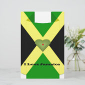 Ik hou van Jamaica om een leuke dag en een betere Briefpapier (Staand voorkant)