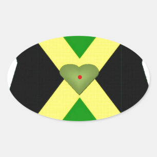 Ik hou van Jamaica om een leuke dag en een betere Ovale Sticker