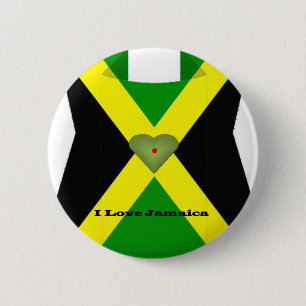 Ik hou van Jamaica om een leuke dag en een betere  Ronde Button 5,7 Cm