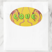 Ik hou van Jamaica Ovale Sticker (Tas)