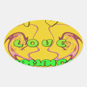 Ik hou van Jamaica Ovale Sticker