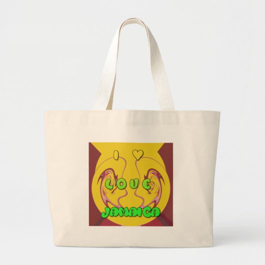 Ik hou van Jamaica.png Grote Tote Bag (Voorkant)