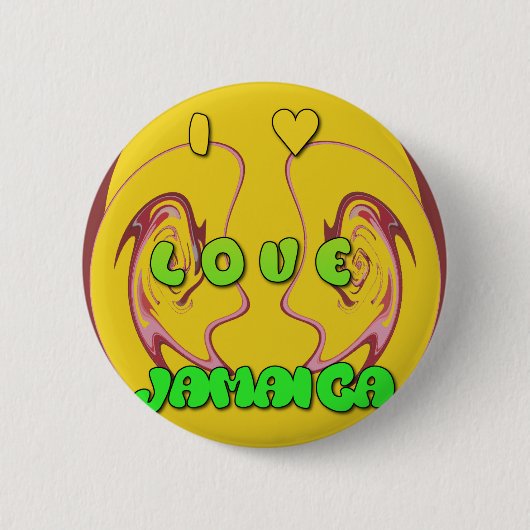Ik hou van Jamaica.png Ronde Button 5,7 Cm (Voorkant)