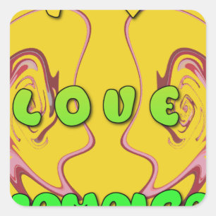 Ik hou van Jamaica.png Vierkante Sticker