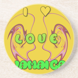 Ik hou van Jamaica.png Zandsteen Onderzetter