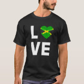 Ik hou van Jamaica Shirt Ik hart Jamaica Jamaicaan (Voorkant)