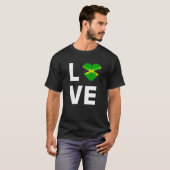 Ik hou van Jamaica Shirt Ik hart Jamaica Jamaicaan (Voorkant volledig)