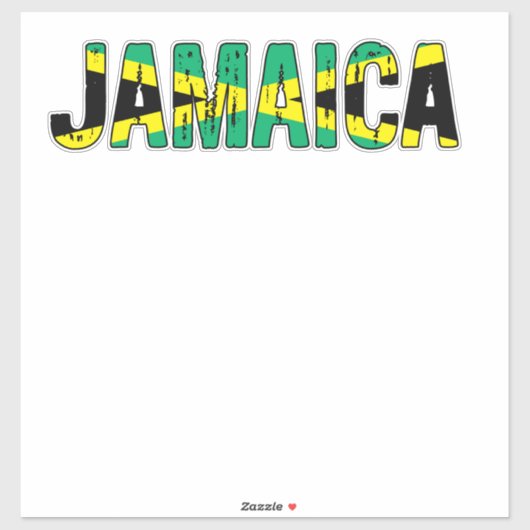 Ik hou van Jamaica Sticker (Vel)