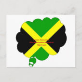 Ik hou van Jamaica Tekst op Flag Art Print Briefkaart (Voorkant)