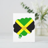 Ik hou van Jamaica Tekst op Flag Art Print Briefkaart (Staand voorkant)