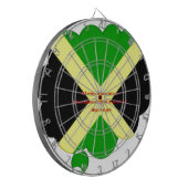 Ik hou van Jamaica Tekst op Flag Art Print Dartbord (Voorkant Links)