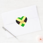 Ik hou van Jamaica Tekst op Flag Art Print Hart Sticker (Envelop)