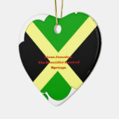 Ik hou van Jamaica Tekst op Flag Art Print Keramisch Ornament (Links)