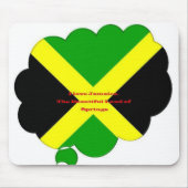 Ik hou van Jamaica Tekst op Flag Art Print Muismat (Voorkant)