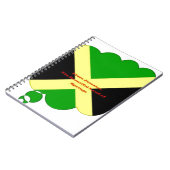 Ik hou van Jamaica Tekst op Flag Art Print Notitieboek (Linkerzijde)