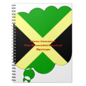 Ik hou van Jamaica Tekst op Flag Art Print Notitieboek (Voorkant)