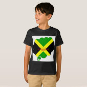 Ik hou van Jamaica Tekst op Flag Art Print T-shirt (Voorkant volledig)