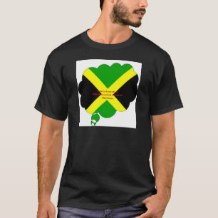 Ik hou van Jamaica Tekst op Flag Art Print T-shirt