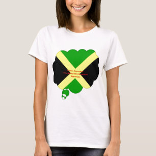 Ik hou van Jamaica Tekst op Flag Art Print T-shirt