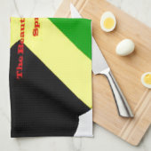 Ik hou van Jamaica Tekst op Flag Art Print Theedoek (Quarter Fold)