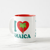 Ik hou van Jamaica Tweekleurige Koffiemok (Voorkant links)