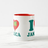 Ik hou van Jamaica Tweekleurige Koffiemok (Center)