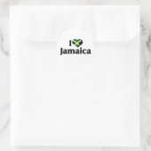 Ik hou van Jamaica-vlag Ronde Sticker (Tas)