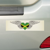 Ik hou van Jamaica - vleugels Bumpersticker (Op auto)