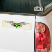 Ik hou van Jamaica - vleugels Bumpersticker (Op Truck)