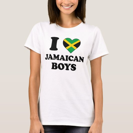 Ik hou van Jamaicaanse jongens T-shirt (Voorkant)