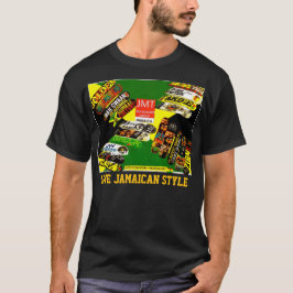 IK HOU VAN JAMAICAANSE STIJL. Basic donker T-shirt