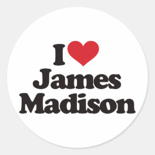 Ik hou van James Madison Ronde Sticker