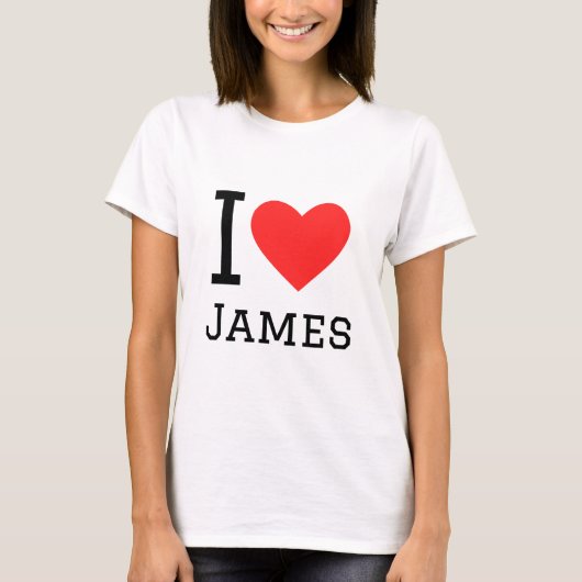 Ik hou van james t-shirt (Voorkant)