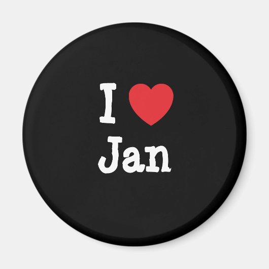 Ik hou van Jan hart T-Shirt Magneet (Voorkant)